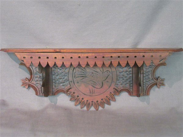 Victorian Walnut Fretwork Shelf (1 of 3)