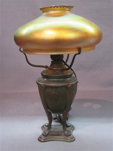 Tiffany Studios Bronze Table Lamp (1 of 8)
