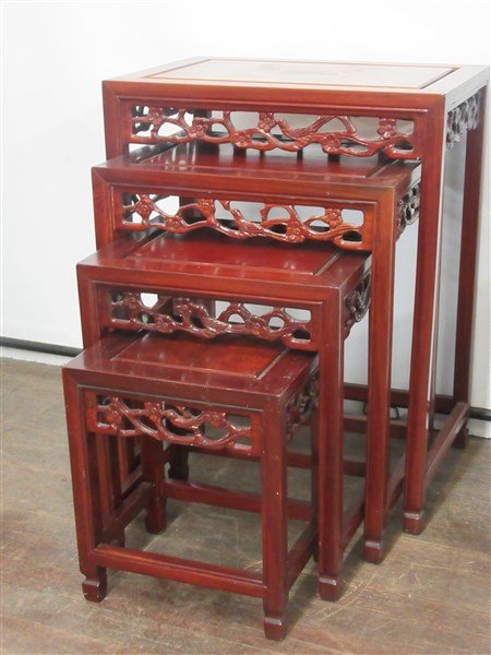 Chinese Rosewood Nesting Tables (1 of 3)