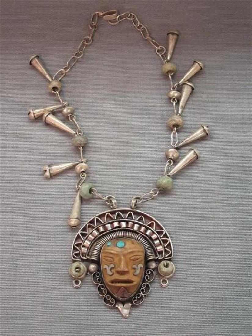 Mexican Taxco Silver Necklace (1 of 4)