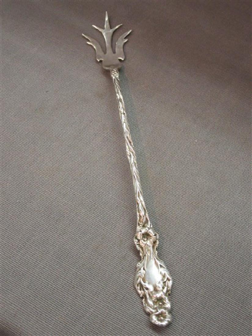 Victorian Repousse Sterling Silver Three (3) Prong Fork (1 of 3)