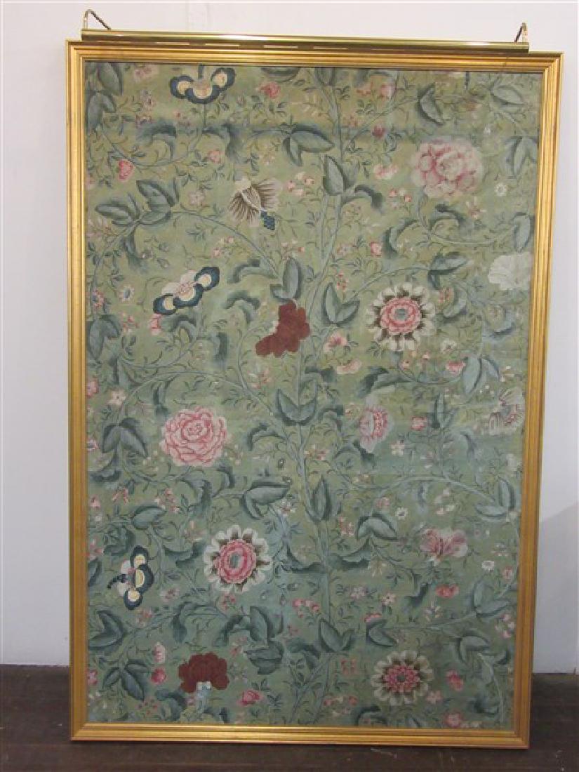 18th c. Chinese Export Hand Painted Wallpaper Panel (1 of 7)