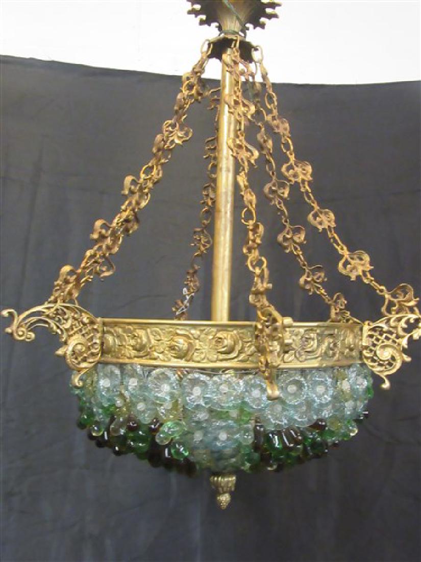 Vintage Bohemian Glass Grape And Floral Chandelier (1 of 6)