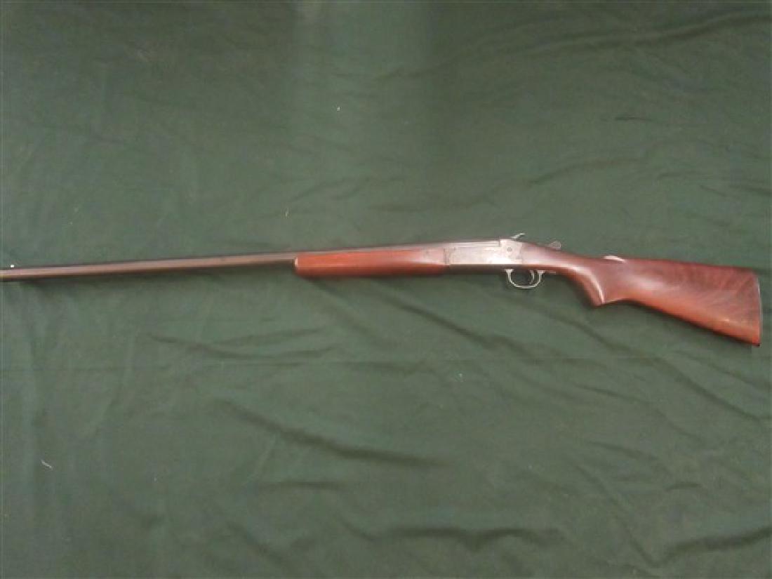 Stevens 12 Gauge Single Shot Gun: A Stevens 12 gauge single shot gun. Serial no. 1078 Total length: 45 1/2"