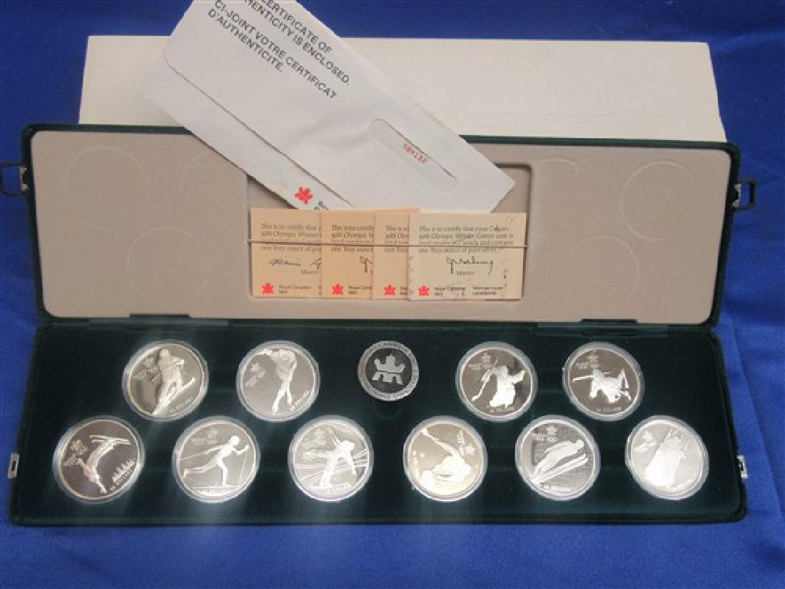 Royal Canadian Mint 10 Piece Silver Olympics Coin Set