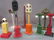 Nine (9) Lionel Street Lamps And Crossing Signs