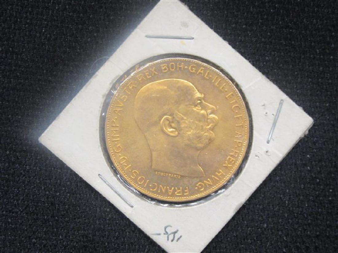 1915 Austrian 100 Corona Solid Gold Coin (1 of 3)