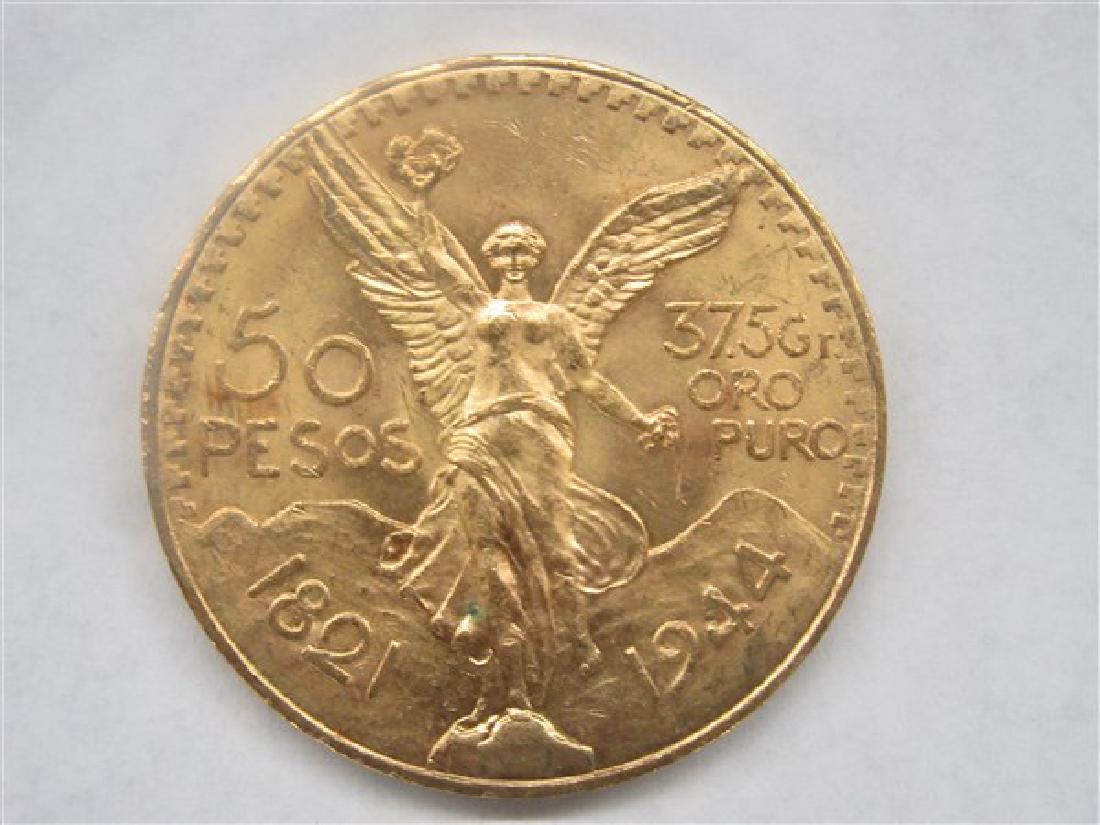 1944 50 Pesos Gold Mexico Coin (1 of 2)