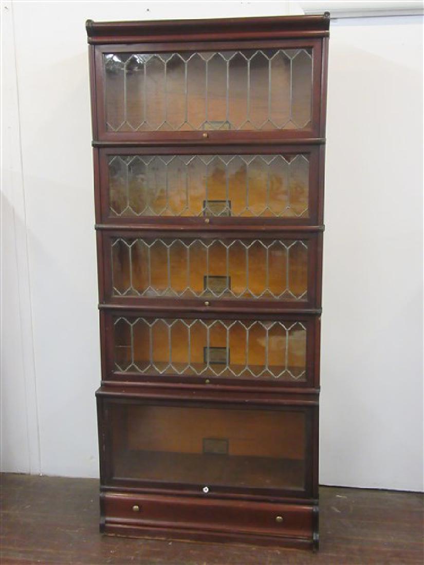 Globe Wernicke Five Stack Mahogany Bookcase (1 of 7)