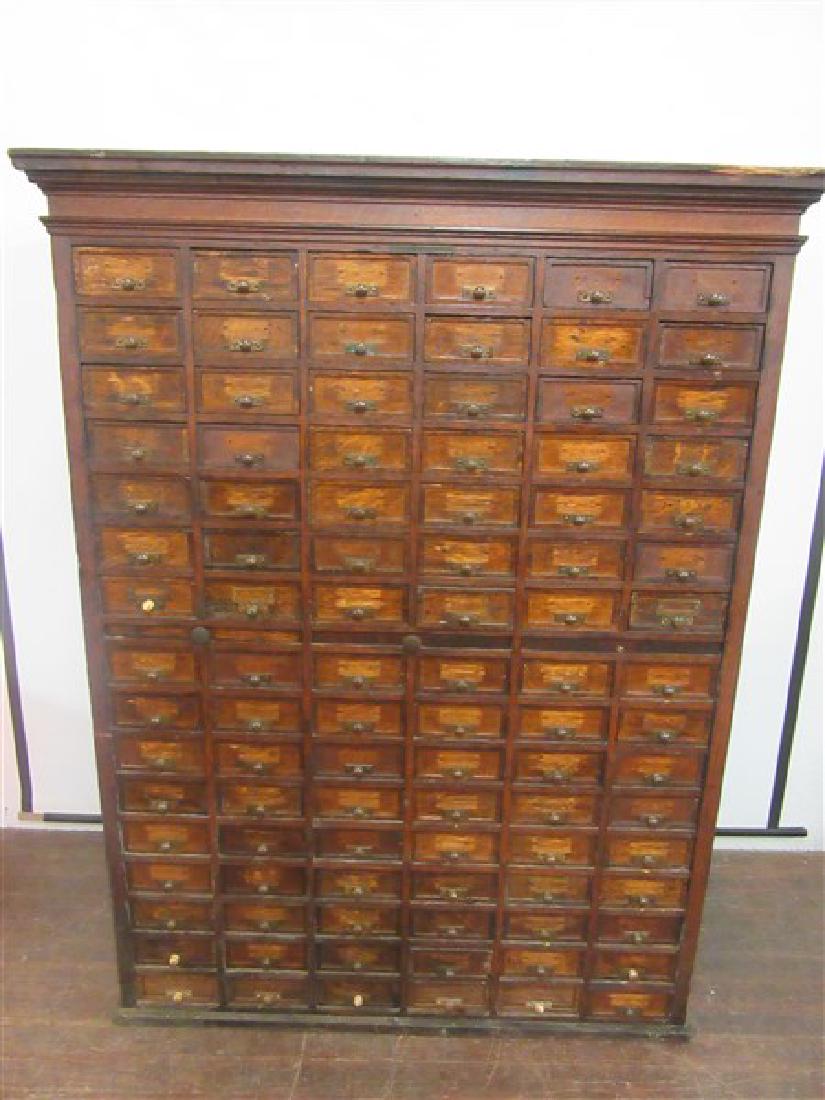 Seventy-Two (72) Drawer Oak Library Card Catalog (1 of 9)