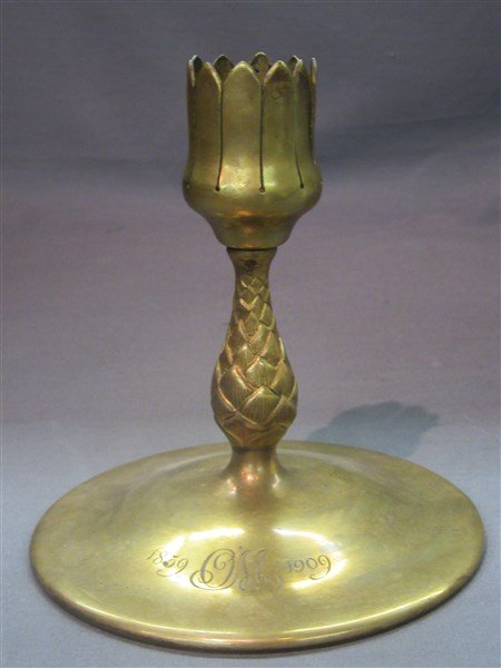 Tiffany Studios New York Bronze Candlestick (1 of 2)