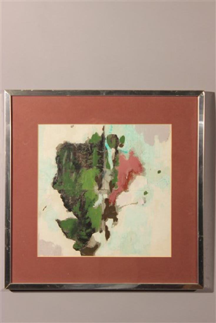 William H. Littlefield, Abstract Painting c. 1962: Artist: William H. Littlefield ( Provincetown, American, 1902-1969) Untitled: Abstract Mxed media on paper Dimensions: 11 1/4" X 11 1/4" and 17" X 17" framed. Signed lower right and dated 9/2/62 Prove