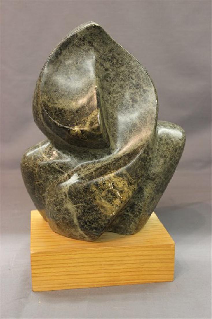 Lilly M. Tussey, The Judie Green Onyx Sculpture: Lily M. Tussey (American) Titled: The JudieMedium Green OnyxDimensions 14" X 8" X 9"Provenance: Estate of Wassil Tussusov, New York, New York Husband of Lilly.