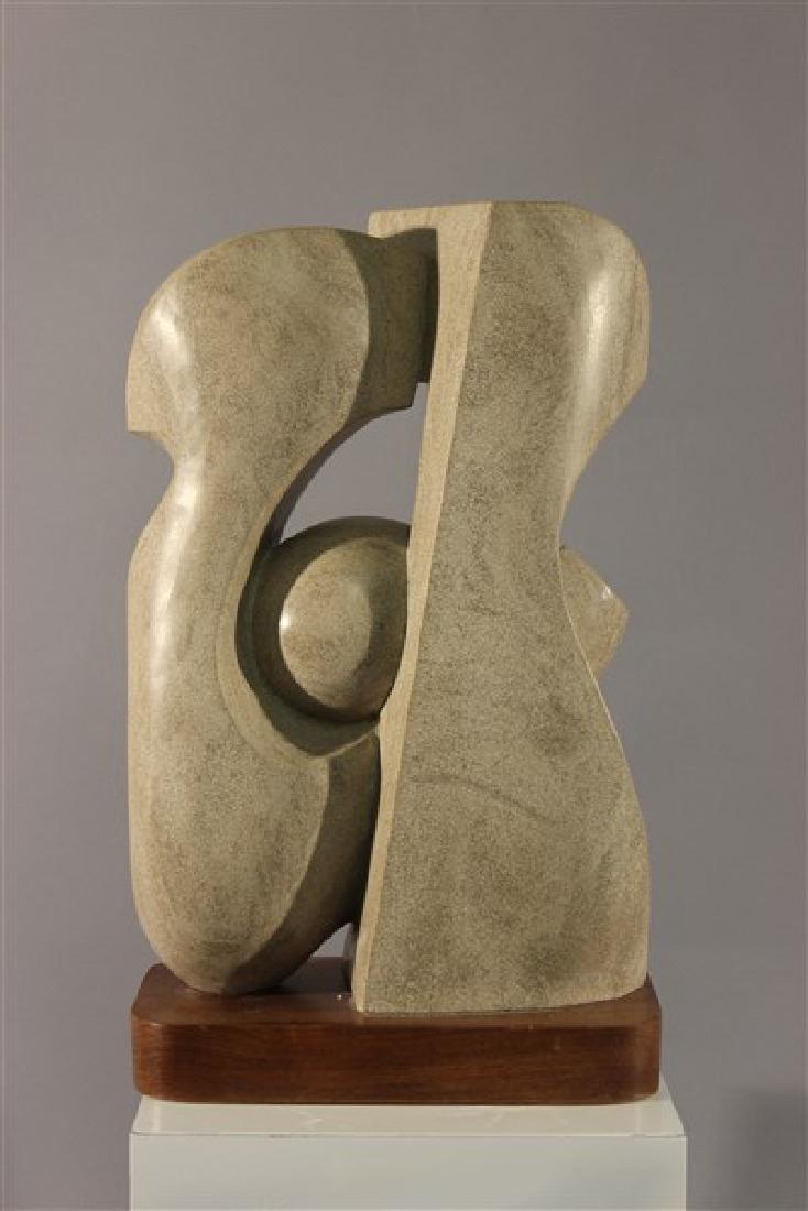 Lilly M.Tussey (Bulgarian/American d.2005) Unit I: Lily M. Tussey (Bulgarian/American d.2005)) Titled: Unit I Material: Limestone Dimensions: 20"h X 12"L X 6 1/2"w Provenance: Estate of Wassil Tussusov, New York, New York Husband of Lilly.