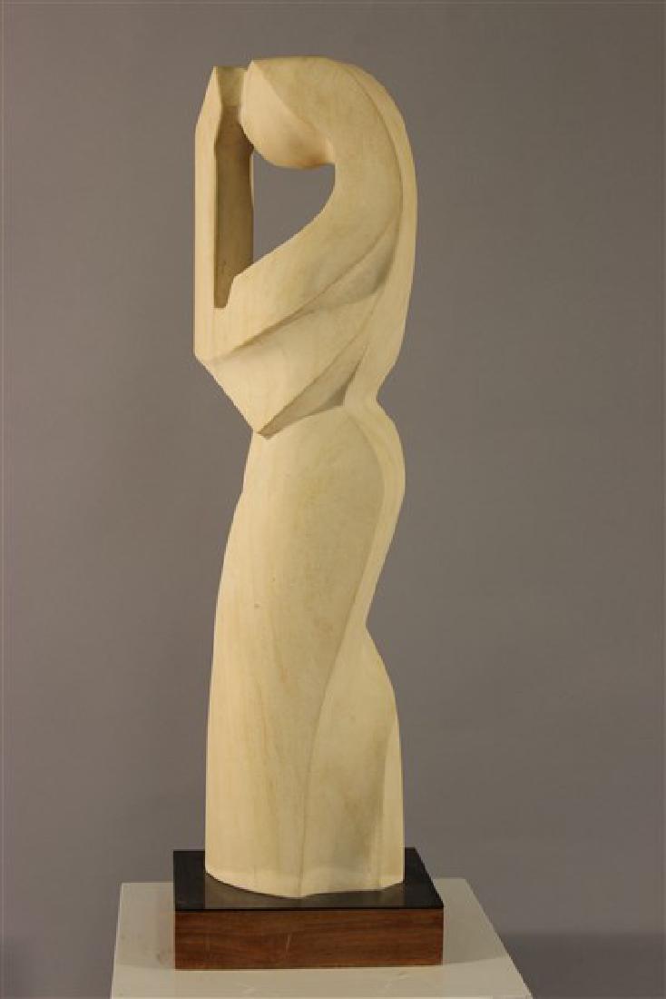 Lilly M. Tussey (Bulgarian/American d.2005) Oracle: Lily M. Tussey (Bulgarian/American d.2005)) Titled: Oracle Material: Mankato Dimensions: 27" X 9" X 7" Provenance: Estate of Wassil Tussusov, New York, New York Husband of Lilly.