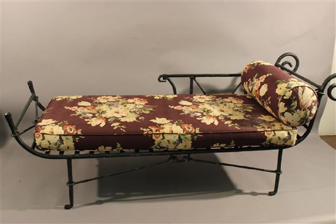 Bronze Chaise Lounge: A fine bronze Artisan chaise lounge. Unsigned.Dimensions: 31 1/2" X 80"L X 28"w