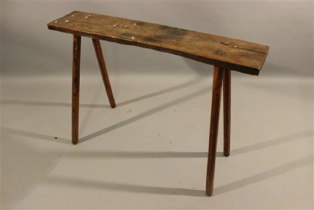 Primitive Oak Sawhorse: Primitive oak sawhorse. Dimensions: 27 1/2" H, 39" W