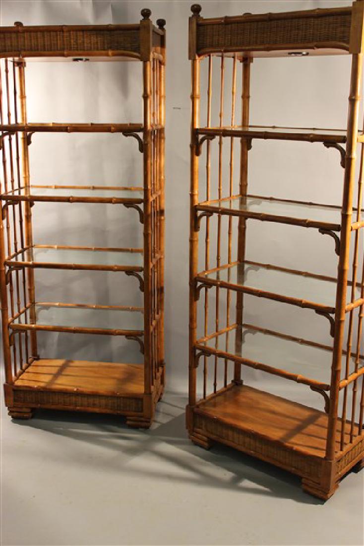 A Pair of Bamboo Form Lighted Displays Cabinets (1 of 4)