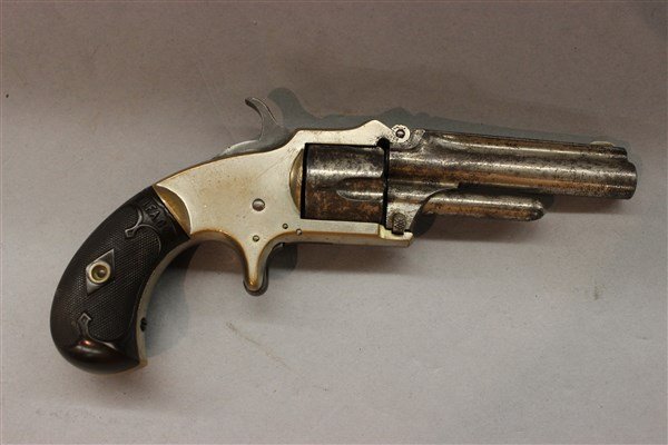 Marlin Standard 1875 Pistol: An antique Marlin standard 1875 pistol. Dimensions: 7" L