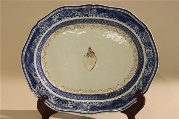 Lowestoft Chinese Export Armorial Platter (1 of 4)