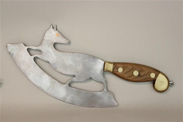 Figural Fox Meat Cleaver or Herb Chopper (1 of 3)