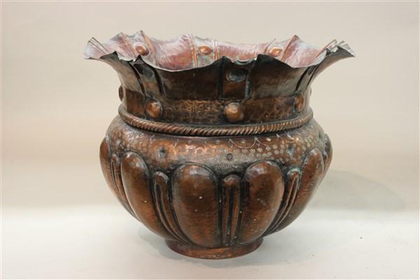Hand Hammered Copper Planter (1 of 3)