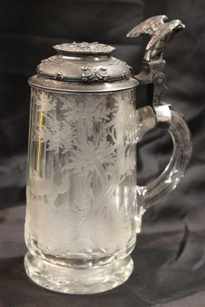 Bohemian Glass Lidded Stein (1 of 8)