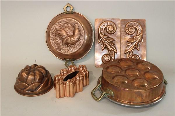 French Copper Food Molds Group (1 of 3)