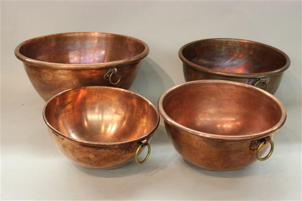 Four (4) French Copper Bowls (1 of 4)