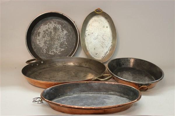 Five (5) Piece French Copper Pans (1 of 6)