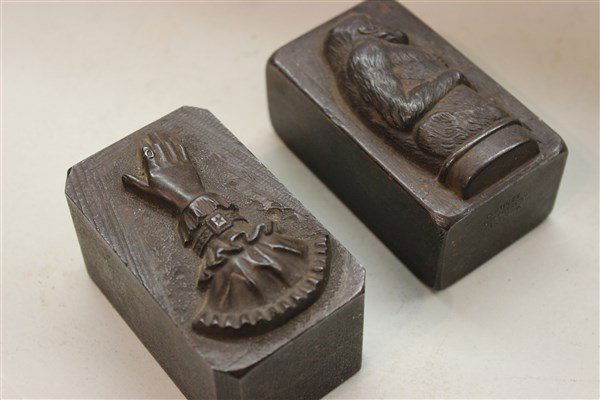 Two (2) English Iron Paperweights (1 of 4)