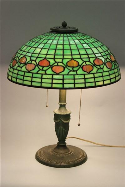 Tiffany Studios Acorn 1435 Lamp Shade ACORN SHADE w ART GLASS BASE LAMP