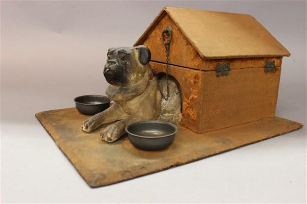 Germany, 19th c. Music Box Bull Mastiff Dog (1 of 13)