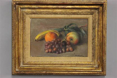 Robert Brackman, Still Life Study: Robert Brackman (American, CT 1898-1980)Still Life Study In Gray Light no.111Oil on canvasSigned lower right and verso.Dimensions: 9" X 11" and 15" X 19 1/2" Provenance: Property of Betty Unger, Upper
