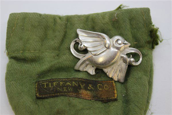 Tiffany & Co. Makers Sterling Silver Bird Broach (1 of 3)