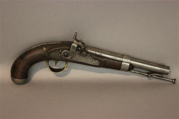 A.H. Waters 1836 Pistol Mexican/Civil War: An 1836 A.H. Waters Milbury, Mass pistol. Dated 1849 , possible Confederate Conversion. Dimensions: 4 1/2" X 13 1/2"