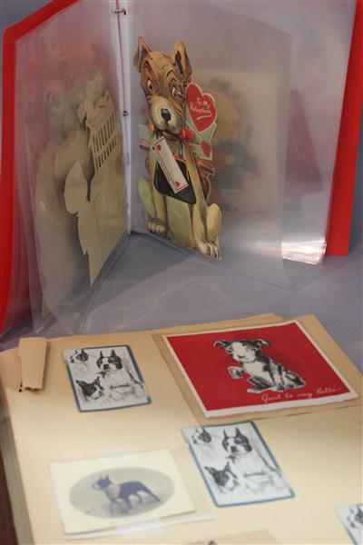 Boston Terrier Related Vintage Dog Valentine's Ephemera: A collection of 23 Boston Terrier related Valentine cards and second book with scraps, ephemera, post cards, advertising paper ephemera.