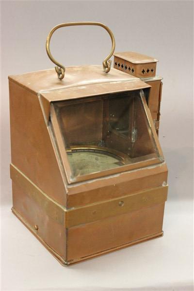 1942 Lionel Corp WWII Compass: 1942 Lionel Corp WWII brass compass. L4658 marked on dial. Dimensions: 12" X 7" X 9"