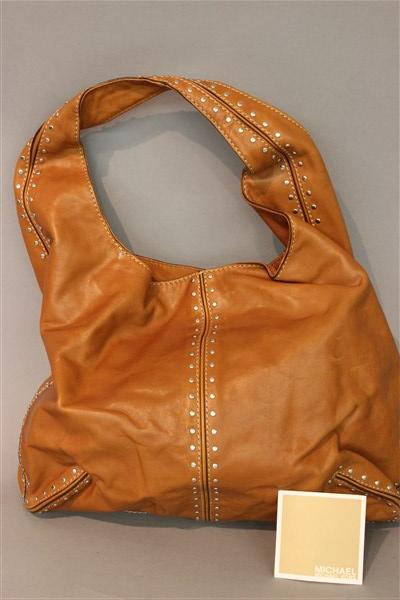 Michael Kors Leather Handbag: Michael Kors studded leather handbag.