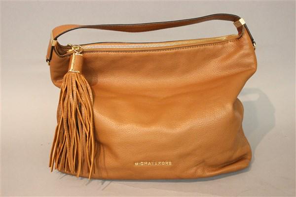 Michael Kors Leather Handbag: Michael Kors studded leather handbag.