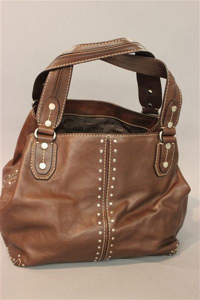 Michael Kors Leather Handbag: Michael Kors studded leather handbag.