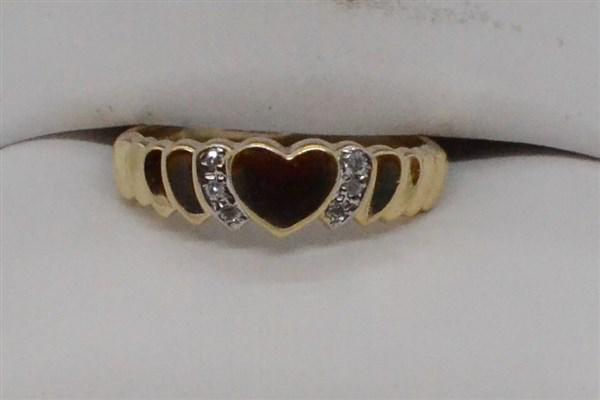 14k Gold Diamond Heart Ring (1 of 3)