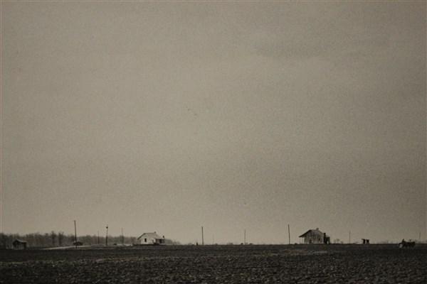 Black Americana, SNCC Original Photograph Julius Lester: An original photograph of Southern farm land panoramic by Julius Lester, SNCC Photo Lab c.1960's. Titled: "We Shall Overcome" Fannie Lou Homer Dimensions: 6 1/4" X 11 1/2" and 12" X 14 1/2" (mounted o