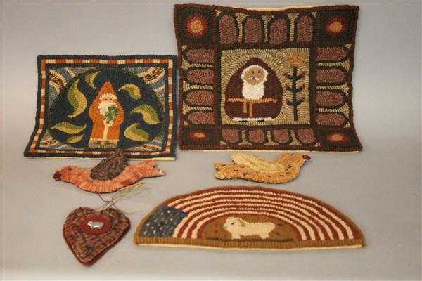 Collection Of Miniature Hook Rugs And Ornamentals (1 of 4)