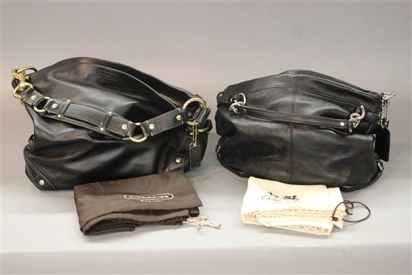 Two Black Leather Coach Handbags (1 of 7)