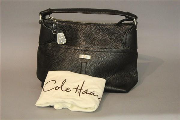 Cole Haan Black Pebble Leather Handbag (1 of 6)