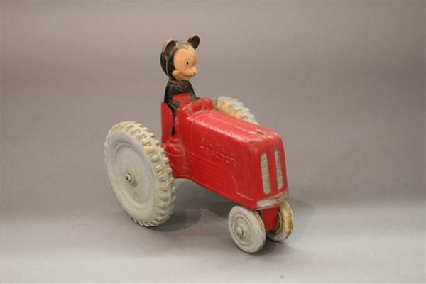 Vintage Mickey Mouse Rubber Tractor Toy Vehicle (1 of 3)