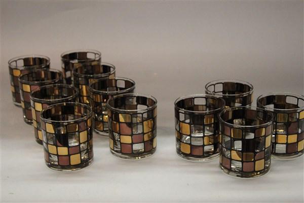 1970's Copper And Gold Barware Glasses (1 of 4)