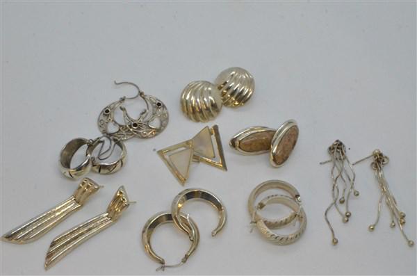Estate Sterling Silver Earring Lot (1 of 3)