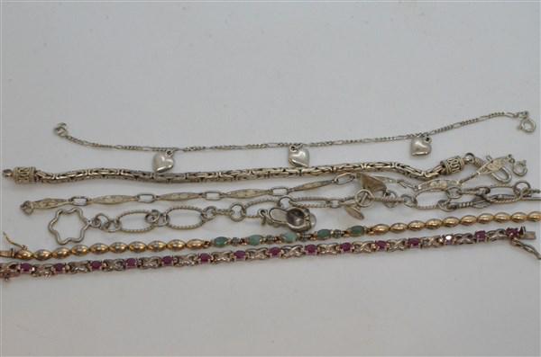 Estate Sterling Silver Bracelet Lot (1 of 2)